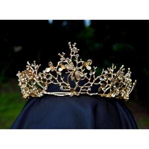 Gold leaf Tiara Bridal Greek Crown Birthday Wedding Gift Diadem Woodland vine